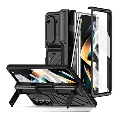 (for Samsung Galaxy Z Fold 4, Black) Magnetic Hinge 360Â° Protective Hard Case