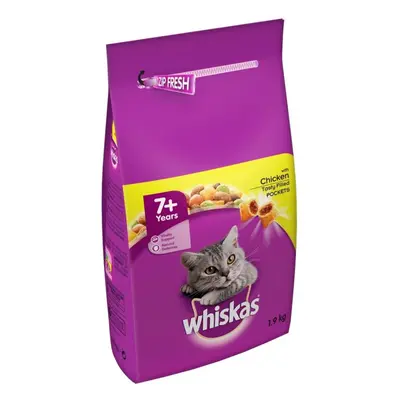 WHISKAS 7+ Complete Dry with Chicken 4x1.9kg