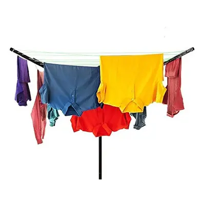 Rotary Airer Arm Clothes Washing Line with Ground Spike and Cover