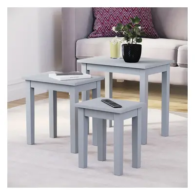 (Grey) Vida Designs Yorkshire Nest of Wooden Tables