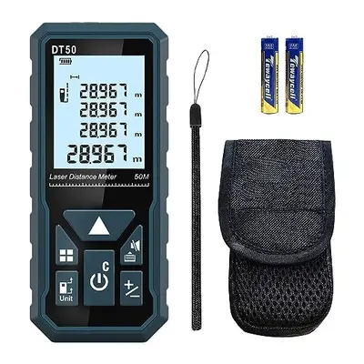 Laser Distance Meter 50m, DT50 Laser Measure 165ft with Portable Handle Digital Measure Tool Ran