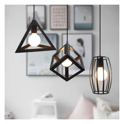 Vintage Pendant Light Heads Creative Geometric Hanging Lamp Retro Ceiling Lamp Antique Pendant L