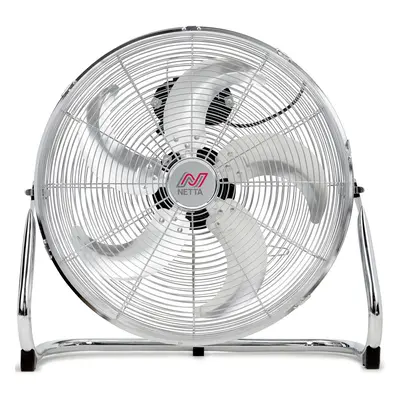 NETTA 20" Gym Floor Fan with Blades - Speeds And Tilt - Chrome