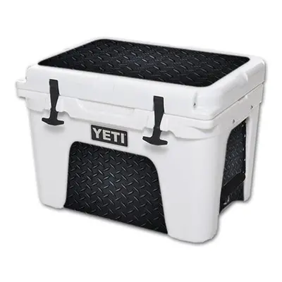 MightySkins YETUND35-Blk Diamond Plt Skin for qt. Yeti Tundra Cooler, Black Diamond Plate