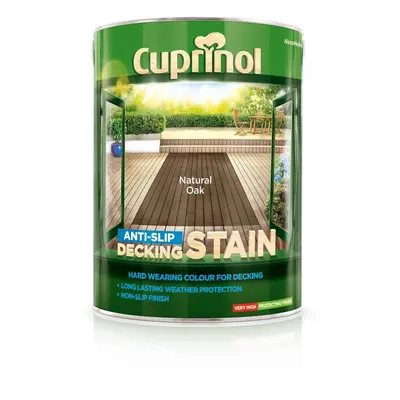 (Natural Oak) Cuprinol Anti-slip Decking Stain 5L