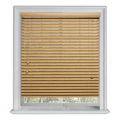 (165 cm Width x cm Drop, Oak) Lister Cartwright 50mm Woodgrain Fauxwood Venetian Roller Blinds W