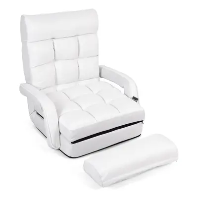 2 IN Folding Lazy Sofa Lounger Floor Gaming Armchair Bed Recliner Adjustable