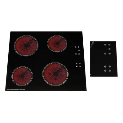 60cm Electric Ceramic Hob with Power Levels, Zone - CERH615BL