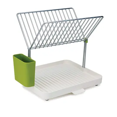 Joseph Joseph Y-Rack 2-Tier Self-Draining Utensil And Dish Rack White Green