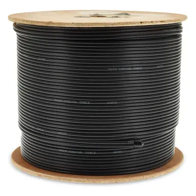 (250 Meter Drum Black ) Viewi Twin Satellite Shotgun Cable for Sky HD and Freesat