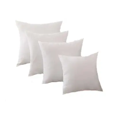 (80cm x 80cm, Pack of 4) Hollow Fibre Cushion Inners, Plump Polyester Inserts For Cushions. ALL 