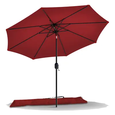 VOUNOT 2.7m Garden Parasol, Sunshade Patio Outdoor Tilting Umbrella with Crank Hanlde and Cover,