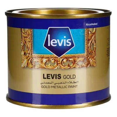 Levi's Gold Metallic Paint (250 mL) | Premium Quality Gold Paint for Crafts, DIY Projects, and H