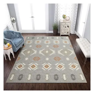 (160x230 cm, NOVA- PRINTED RUG) Modern Non-Slip Rugs Printed Geometric Carpet Mat