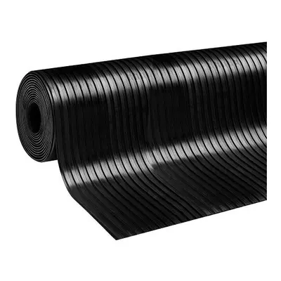 (2m x 3m) Rubber Flooring Matting - 3mm thick - Wide Ribbed - Workshop Garage Shed Van Non-Slip