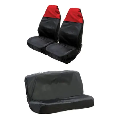 (Full Set With Red Top Front) Seat Covers Water Resistant To Fit Toyota Yaris Options Of Front, 