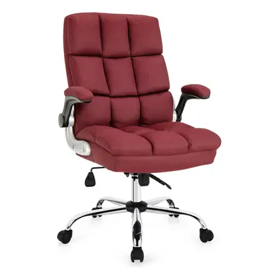 Linen Upholster Executive Chair Ergonomic High Back Swivel Desk Chair