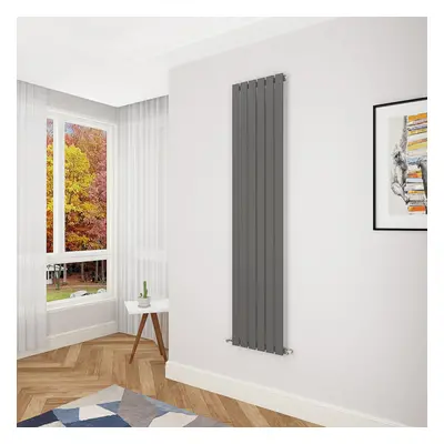 (1800x408mm Single) Vertical flat radiator anthracite all sizes