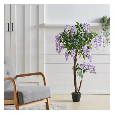 120cm Large Artificial Purple Wisteria Flower Tree Indoor Outdoor Fake Plant Home Decor