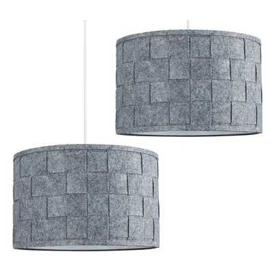 Monza Pair of Grey Ceiling Pendant Shade