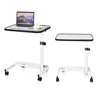 Rolling Overbed Table Portable Bedside Table Laptop Desk Tilt Top