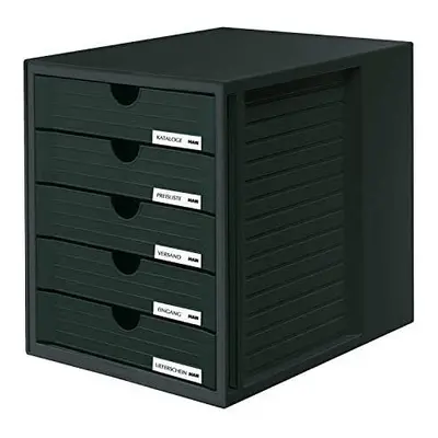 HAN 1450-13, SYSTEMBOX drawer set. Innovative, attractive design with closed drawers, black