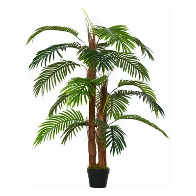 Outsunny 120cm/4FT Artificial Palm Tree Decorative Plant w/19 Leaves Nursery Pot