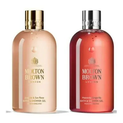 Molton Brown Jasmin & Sun Rose & Heavenly Gingerlily Bath & Shower Gel Set 300ml