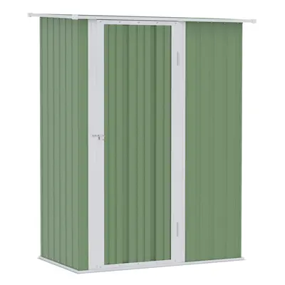 Outsunny Outdoor Storage Shed Steel Garden Shed w/ Lockable Door Light Green