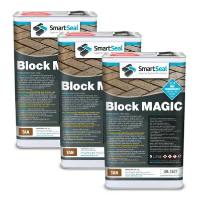 (Tan, x Litres) Smartseal - Block Magic - Colouring Block Paving Sealer. Superior to Concrete Pa