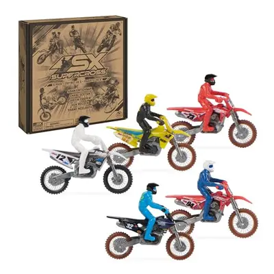 Supercross, Authentic 5-Pack of 1:24 Scale Die-Cast Motorcycles with R