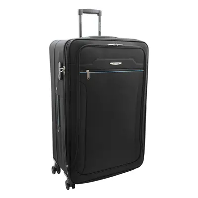 (Black, Large Check-in Size) Wheel Suitcases Lightweight Soft Luggage Expandable Digit Lock Trav