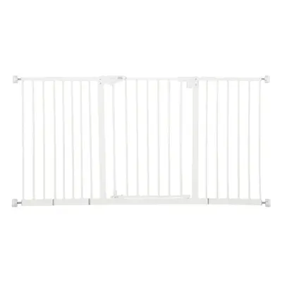 PawHut Adjustable Safety Gate w/ Extensions and Four Adjustable Screws, White