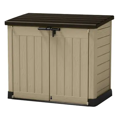 Keter Store-It Out Max Outdoor Plastic Garden Storage Shed, Beige and Brown, 145.5 x x cm (L x H