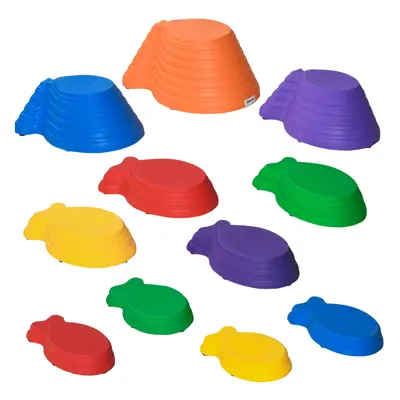 Outsunny Kids Balance Stepping Stones - Multicoloured