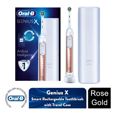 (Rose Gold) Oral-B Genius X Bluetooth Rechargeable Toothbrush