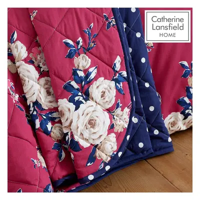 Catherine Lansfield Canterbury Easy Care Bedspread Plum 220x230cm