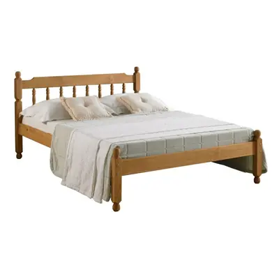 5FT king Size Colonial Waxed Pine Spindle Bed Frame