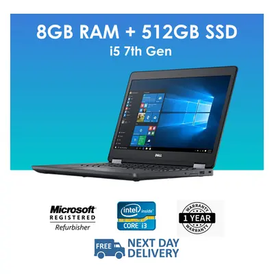 Generic Fast Intel i5 7th Gen Win 8GB Ram 512GB SSD WI-FI Laptop