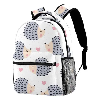 Lightweight Laptop Daypack Cute Hedgehog Backpack College Schoolbag Travel Casual Rucksack for W