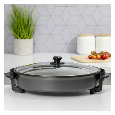 Quest 40cm Multi-Function Aluminium Electric Cooker Pan with Lid