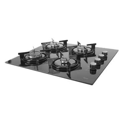 Ferre CE - 60cm Built-in Gas Hob - Black Glass Body