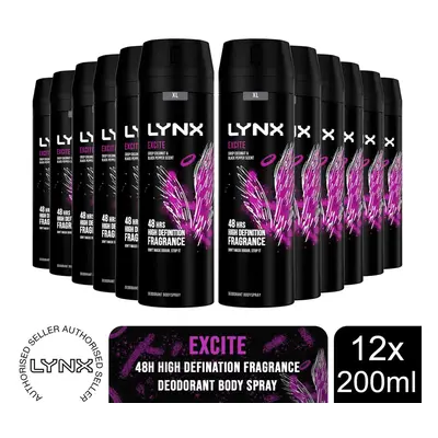 Lynx 48-H High Definition Excite Body Spray Deodorant Pk, 200ml