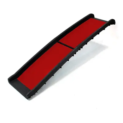 Dog Pet Ramp Plastic Folding with red grip surface Easipet