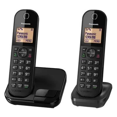 Panasonic KX-TGC412EB Digital Cordless Phone with Nuisance Call Blocker - Black (Pack of 2)