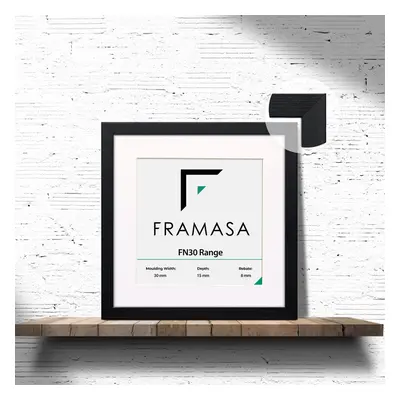 (Black Frame White Mount, 60x60CM Pic (70x70CM Frame)) Picture Frames Photo Frames With Mounts F