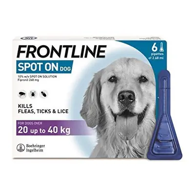 FRONTLINE Spot On Flea & Tick Treatment for Large Dogs (20-40 kg) - Pipettes