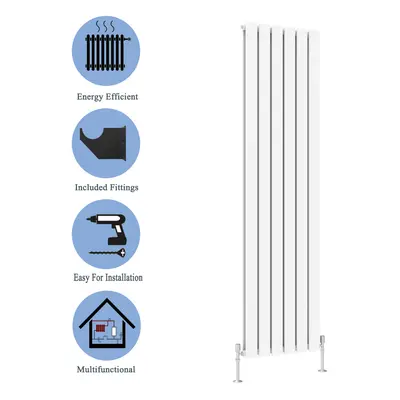 (White, 1800*408mm?double?) Flat Panel Column Radiator