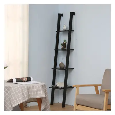 4 Tier Ladder Shelving Unit Display Bookshelf Bookcase Wall Shelf Storage