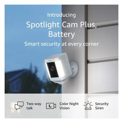 Introducing Ring Spotlight Cam Plus, Battery | Two-Way Talk, Color Night Vision, and Security Si